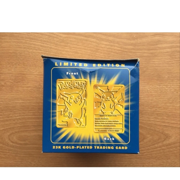 pokemon gold plated card Vintage Pokémon Pikachu 23K Gold-Plated – Burger King Promo (1999 – GoldenFishGames In 1999, Burger King partnered